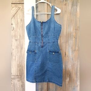 Derek Heart Denim Sleeveless Mini Dress